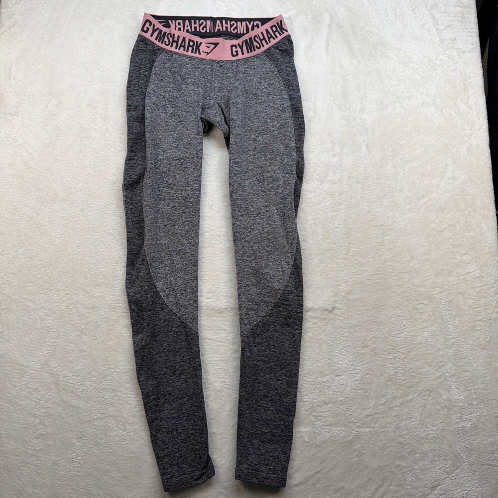 Gymshark Seamless Leggings Gray Pink High Rise Athletic Womens Small